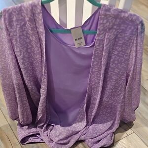 Blair Lavender Animal Print Cardigan